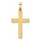 14K Yellow Gold Hollow Cross Pendant Charm Jewelry 25mm x 13mm